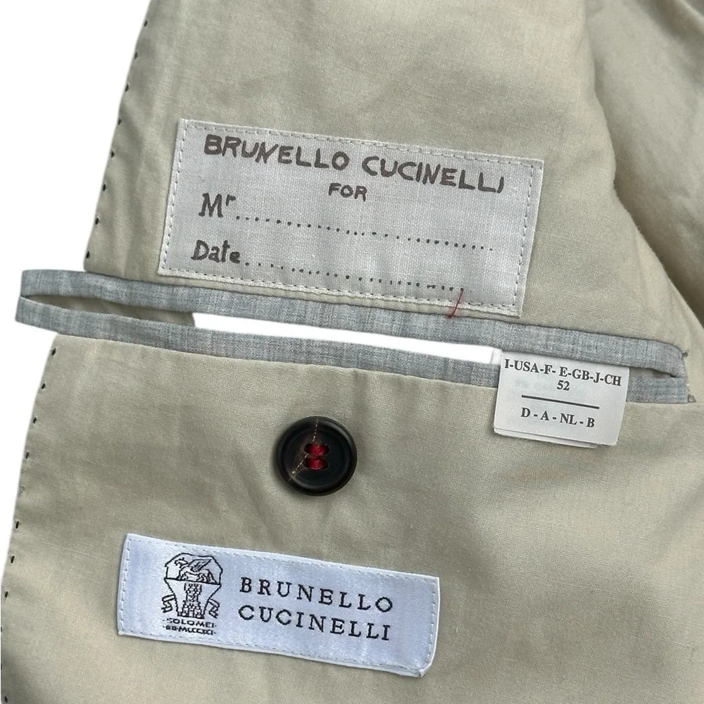 Brunello Cucinelli Blue Sport Coat with Notch Lapel, pre-owned